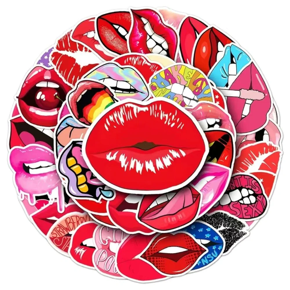50 Cute Lip Stickers Vinyl Waterproof PRICE IS FIRM - Picture 3 of 6